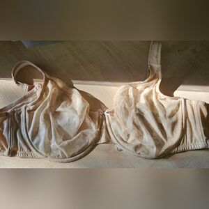 Cacique Beige Lace Underwire Bra